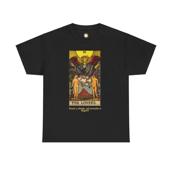Tarot Rider Unisex Tee, The Lovers Men and Women Shirt, Major Arcana Gift, Fun Camisa, Divertido, Tarot Lover Gift, Occult Clothing, Mystic - Imagen 5