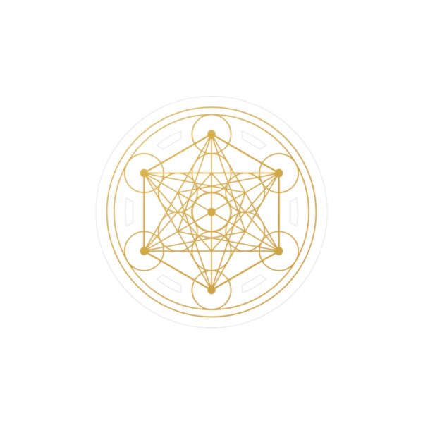 Sticker del Cubo de Metatrón: Portal de Geometría Sagrada y Energía Universal