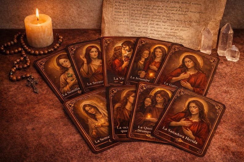 Oraculo de Maria Magdalena Kit Imprimible Completo, Libro Guia 33 Cartas, Descarga Digital en PDF - Imagen 4