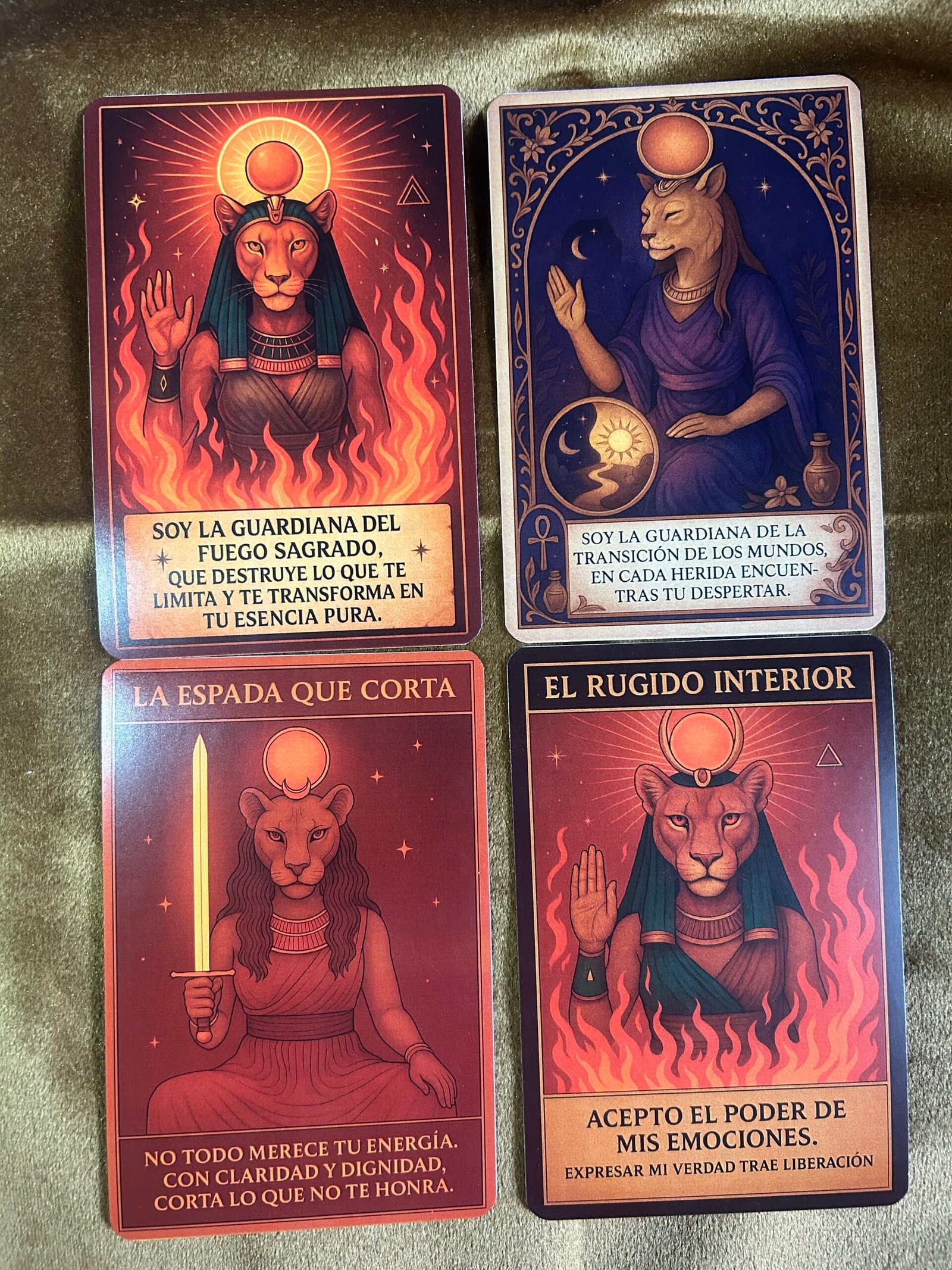 Oráculo Diosa Sekhmet: Fuego Guardián (29 Cartas) - Imagen 6